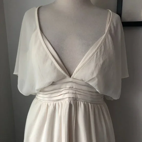 Cooper St Off White V Neck Grecian Style Boho Dress Size 12 New w Tags $149 - Picture 2 of 12